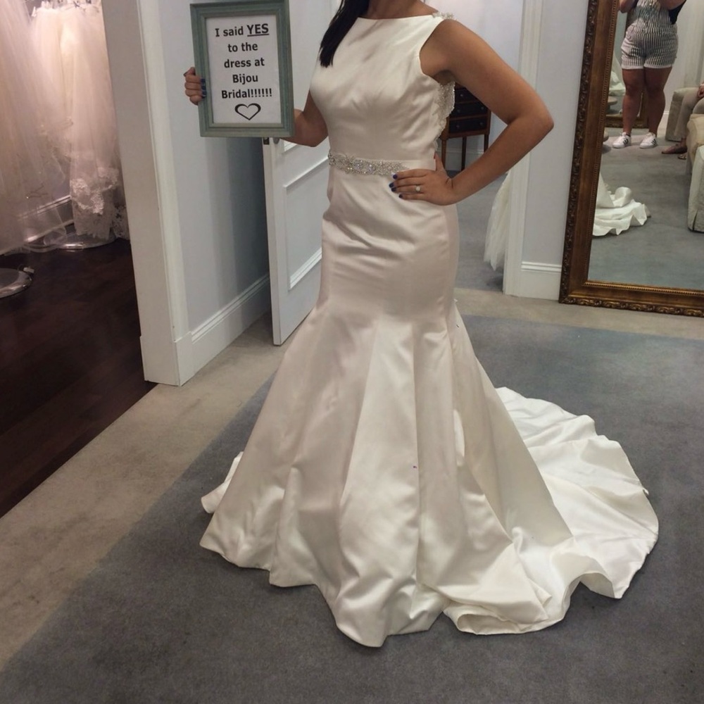 Elegant White Satin Bridal Gown